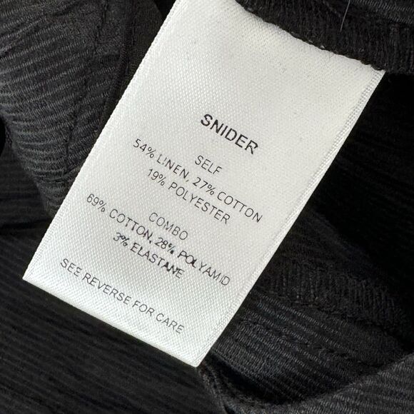 SNIDER by Staci Snider Linen Blend High Waisted Shorts Size 6 Black - Picture 11 of 12